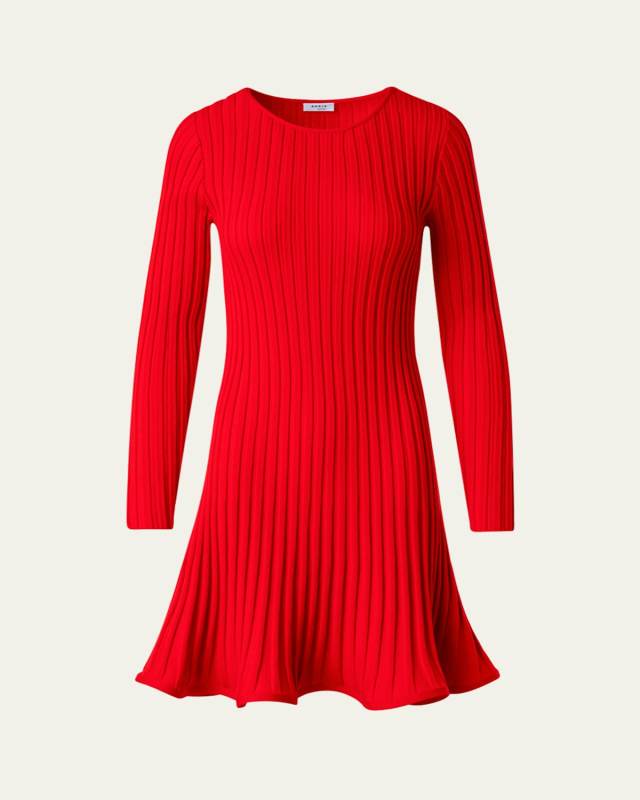 Reversed Rib Knit Mini Dress